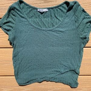 Dark Green Crop Top